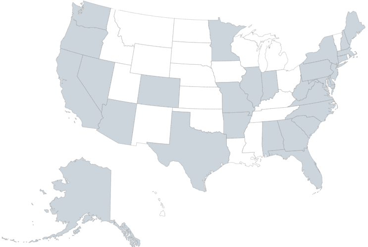 Map of where we have clients for website, 5-4-2022